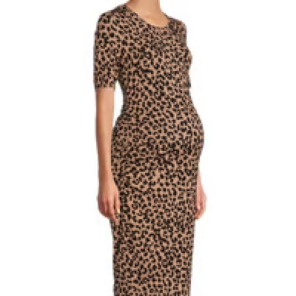 Time and Tru Animal Print Midi Dress